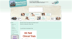 Desktop Screenshot of manchesterclinicaltrials.co.uk